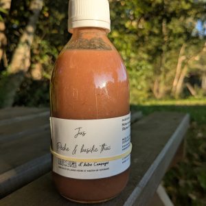 Jus Pêches et Basilic Thaï